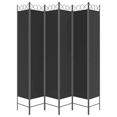 vidaXL 6-Panel Room Divider Black 240x220 cm Fabric 4