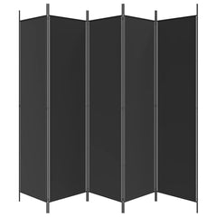 5-Panel Room Divider Black, image 5