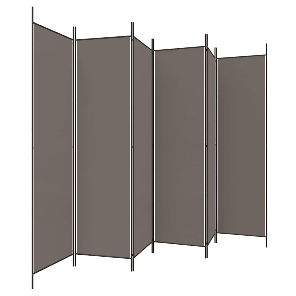 vidaXL 6-Panel Room Divider Anthracite 300x200 cm Fabric 5