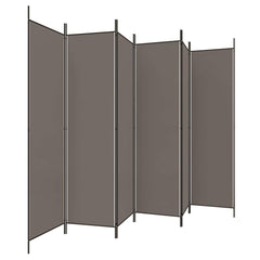 vidaXL 6-Panel Room Divider Anthracite 300x200 cm Fabric 5