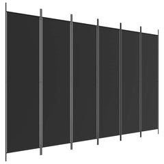 vidaXL 6-Panel Room Divider Black 300x200 cm Fabric 2