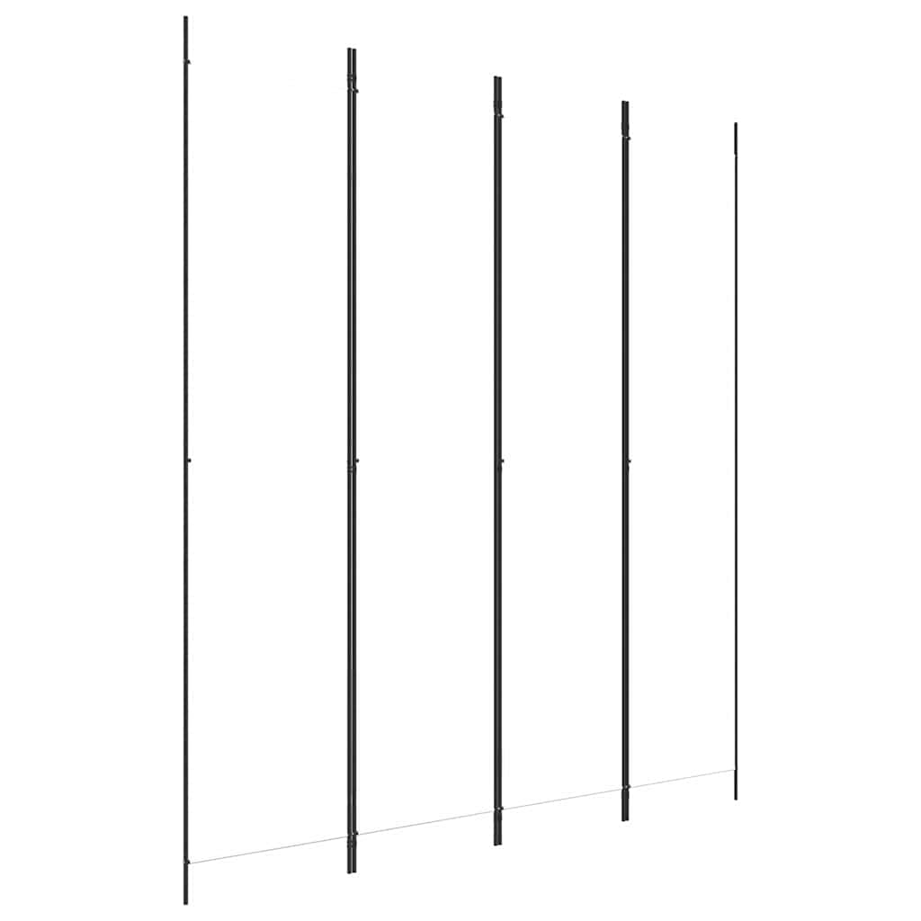 vidaXL 4-Panel Room Divider White 200x220 cm Fabric 2