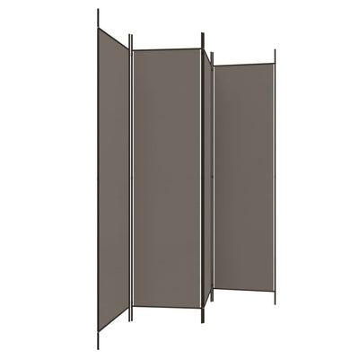 4-Panel Room Divider Anthracite 200x220 cm Fabric