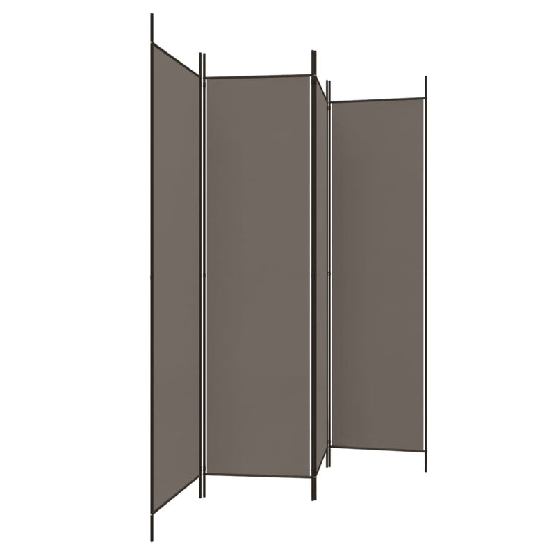 4-Panel Room Divider Anthracite 200x220 cm Fabric