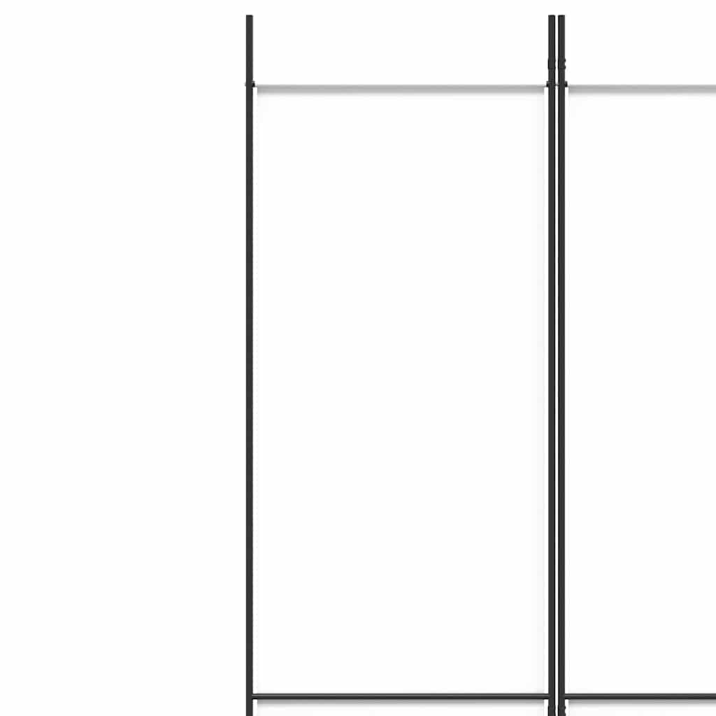 vidaXL 5-Panel Room Divider White 250x220 cm Fabric 6
