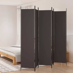 6-Panel Room Divider in Brown