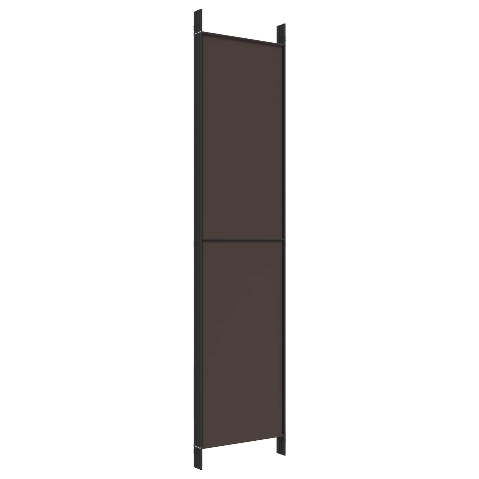 vidaXL 5-Panel Room Divider Brown 250x220 cm Fabric 5