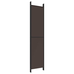 vidaXL 5-Panel Room Divider Brown 250x220 cm Fabric 5