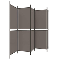 vidaXL 5-Panel Room Divider Anthracite 250x180 cm Fabric 4