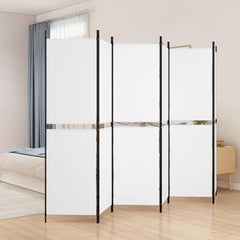 vidaXL 6-Panel Room Divider White 300x180 cm Fabric 1