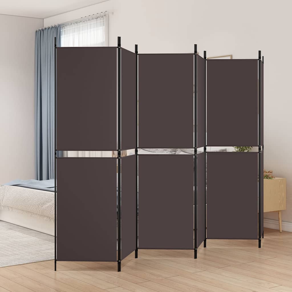 vidaXL 3-Panel Room Divider Fabric Length 180 cm