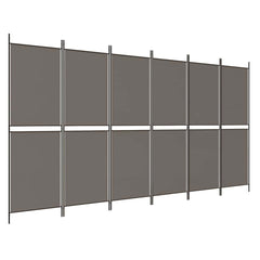 vidaXL 6-Panel Room Divider Anthracite 300x180 cm Fabric 2