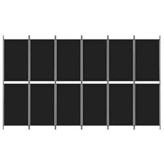 vidaXL 6-Panel Room Divider Black 300x180 cm Fabric 3