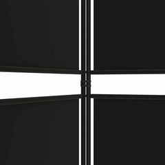 vidaXL 5-Panel Room Divider Black 250x200 cm Fabric 6