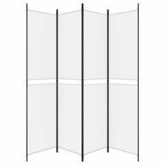 vidaXL 4-Panel Room Divider White 200x220 cm Fabric 4