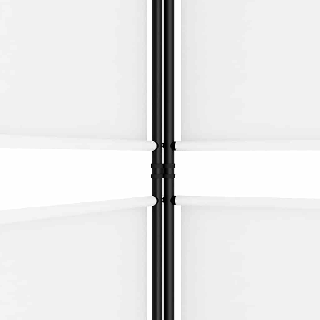 vidaXL 4-Panel Room Divider White 200x220 cm Fabric 6