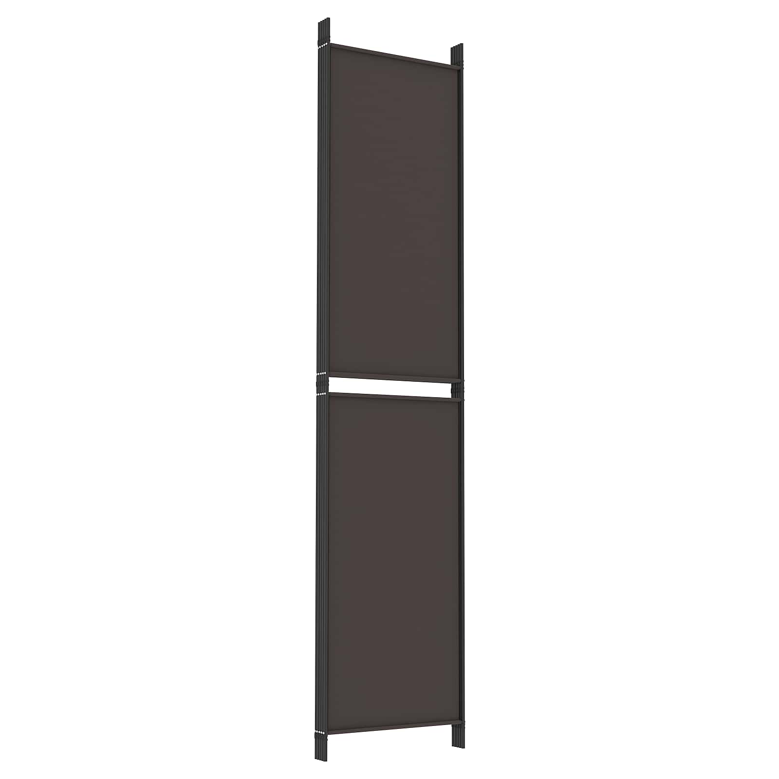 vidaXL 5-Panel Room Divider Brown 250x220 cm Fabric 5