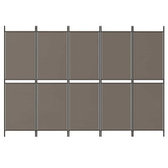 vidaXL 5-Panel Room Divider Anthracite 250x220 cm Fabric 3
