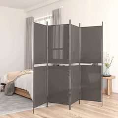 vidaXL 5-Panel Room Divider Anthracite 250x220 cm Fabric 1