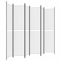 vidaXL 6-Panel Room Divider White 300x220 cm Fabric 5