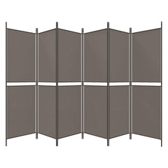 vidaXL 6-Panel Room Divider Anthracite 300x220 cm Fabric 5