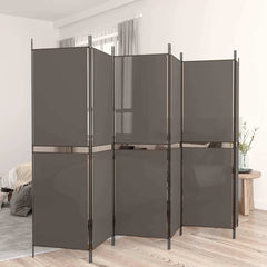 vidaXL 6-Panel Room Divider Anthracite 300x220 cm Fabric 1