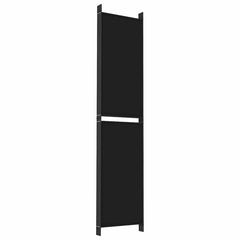 vidaXL 6-Panel Room Divider Black 300x220 cm Fabric 6