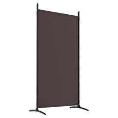 vidaXL 4-Panel Room Divider Brown 346x180 cm Fabric 5