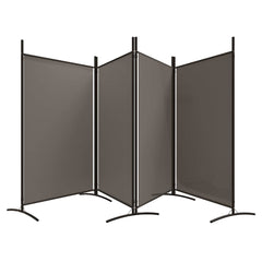 vidaXL 4-Panel Room Divider Anthracite 346x180 cm Fabric 5