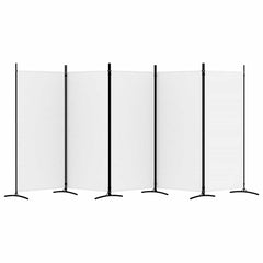 vidaXL 5-Panel Room Divider White 433x180 cm Fabric 4