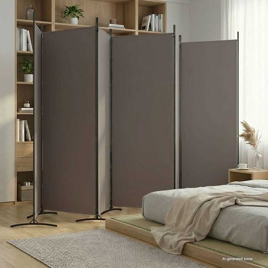 6-Panel Room Divider Anthracite