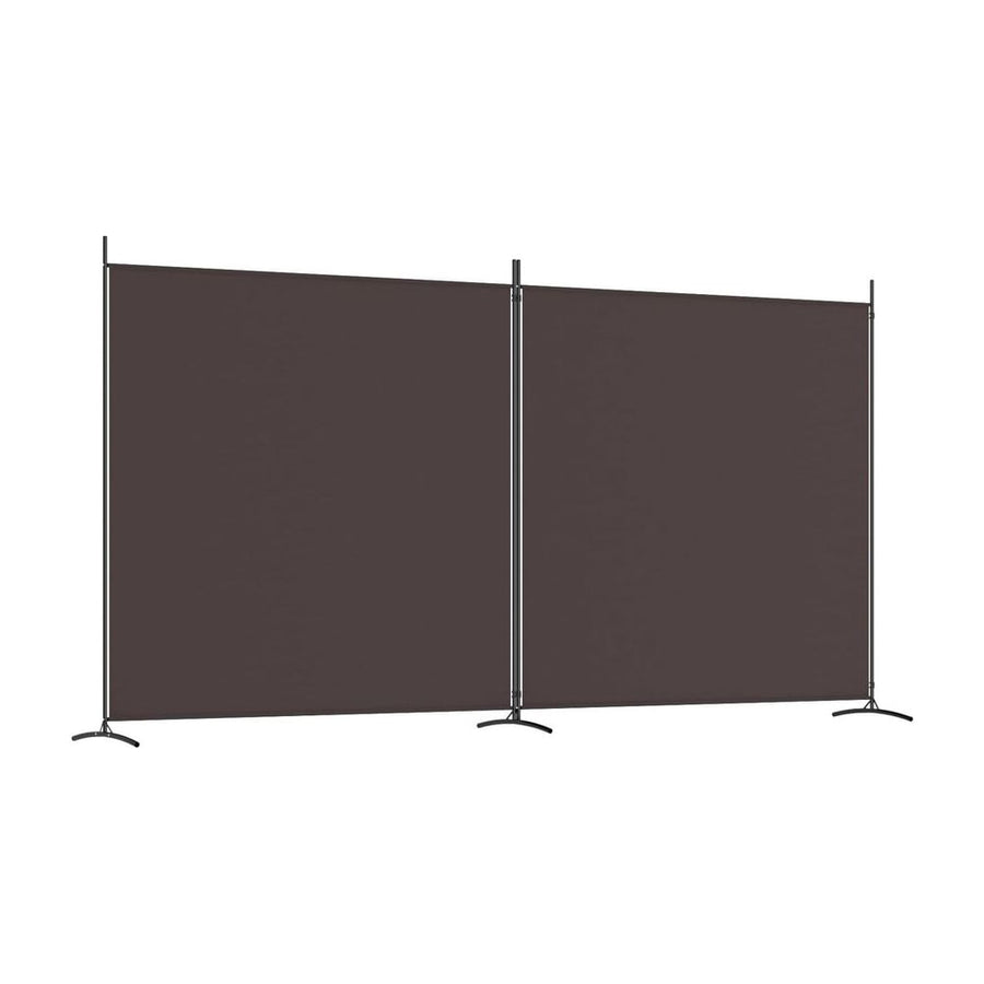 2-Panel Room Divider Brown