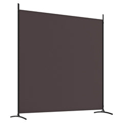 vidaXL 2-Panel Room Divider Brown 348x180 cm Fabric 5
