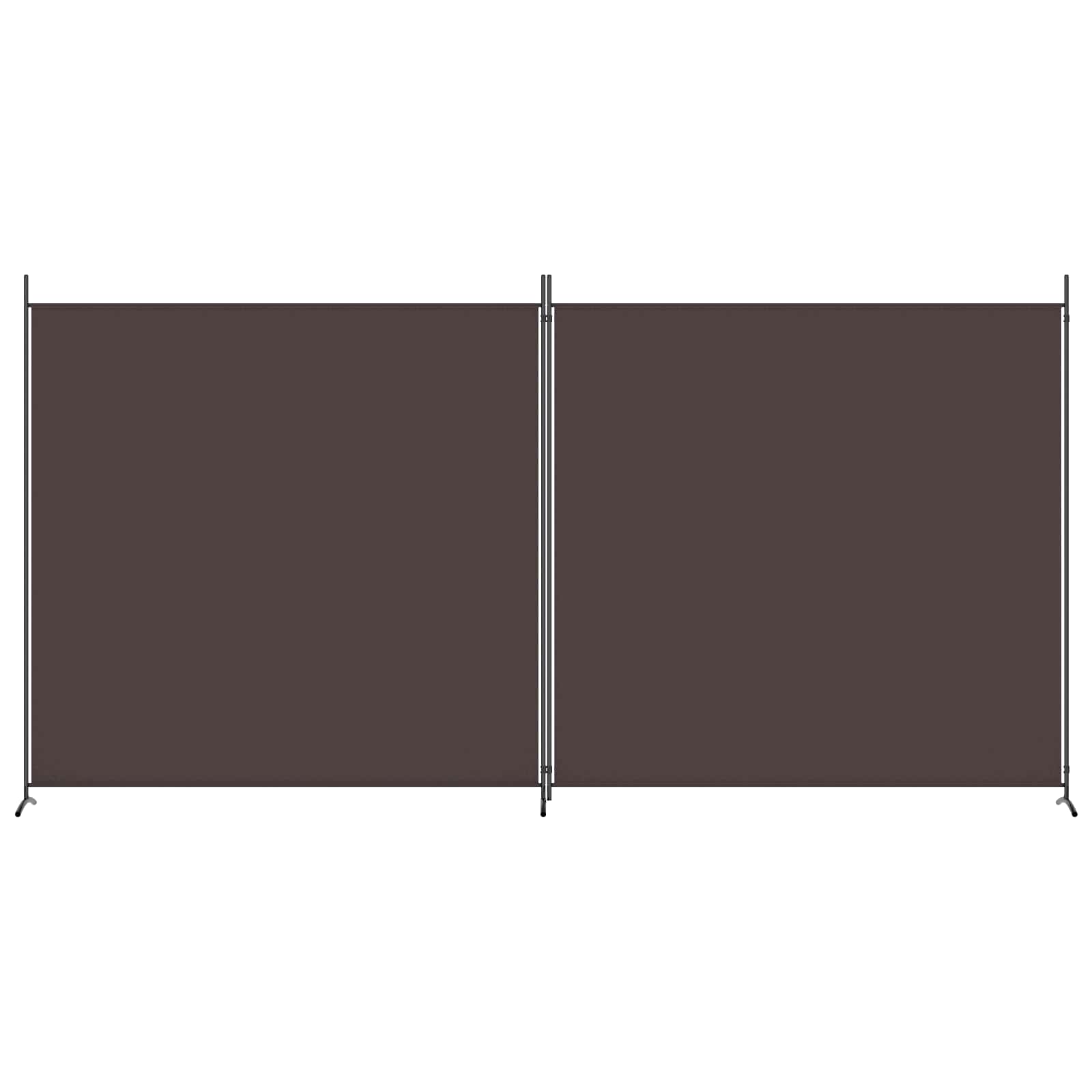 vidaXL 2-Panel Room Divider Brown 348x180 cm Fabric 6