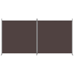 vidaXL 2-Panel Room Divider Brown 348x180 cm Fabric 6