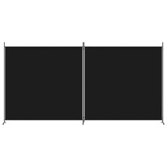 vidaXL 2-Panel Room Divider Black 348x180 cm Fabric 3