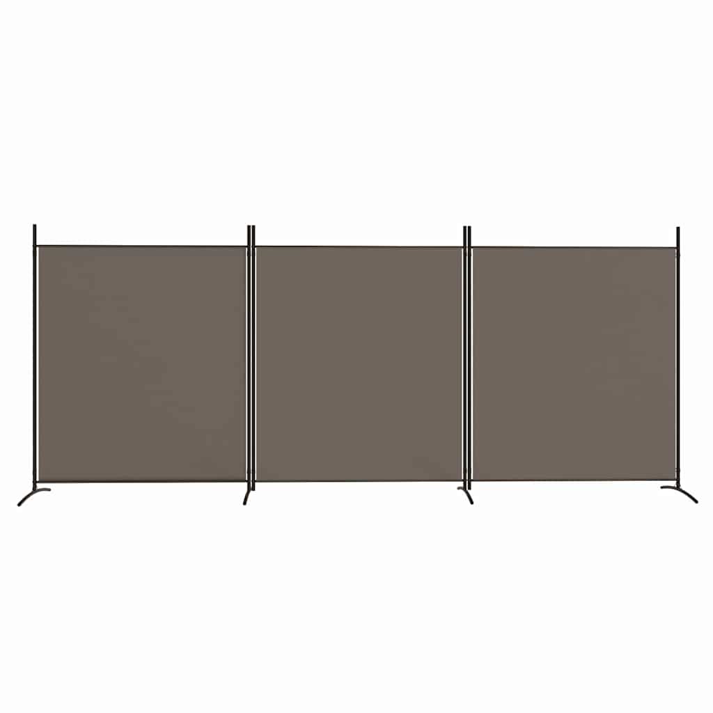 vidaXL 3-Panel Room Divider Anthracite 525x180 cm Fabric 3