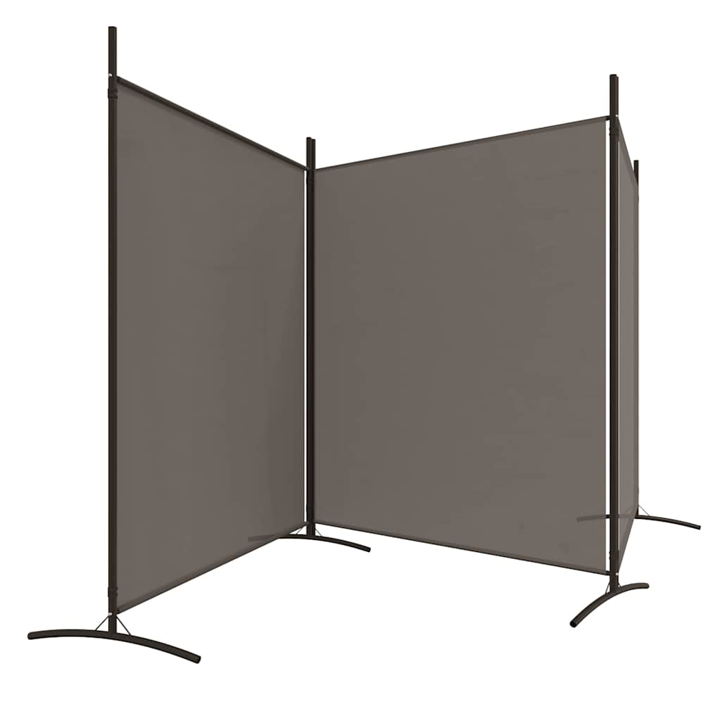 vidaXL 3-Panel Room Divider Anthracite 525x180 cm Fabric 5