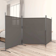 vidaXL 3-Panel Room Divider Anthracite 525x180 cm Fabric 1