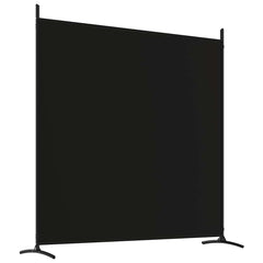vidaXL 4-Panel Room Divider Black 698x180 cm Fabric 6