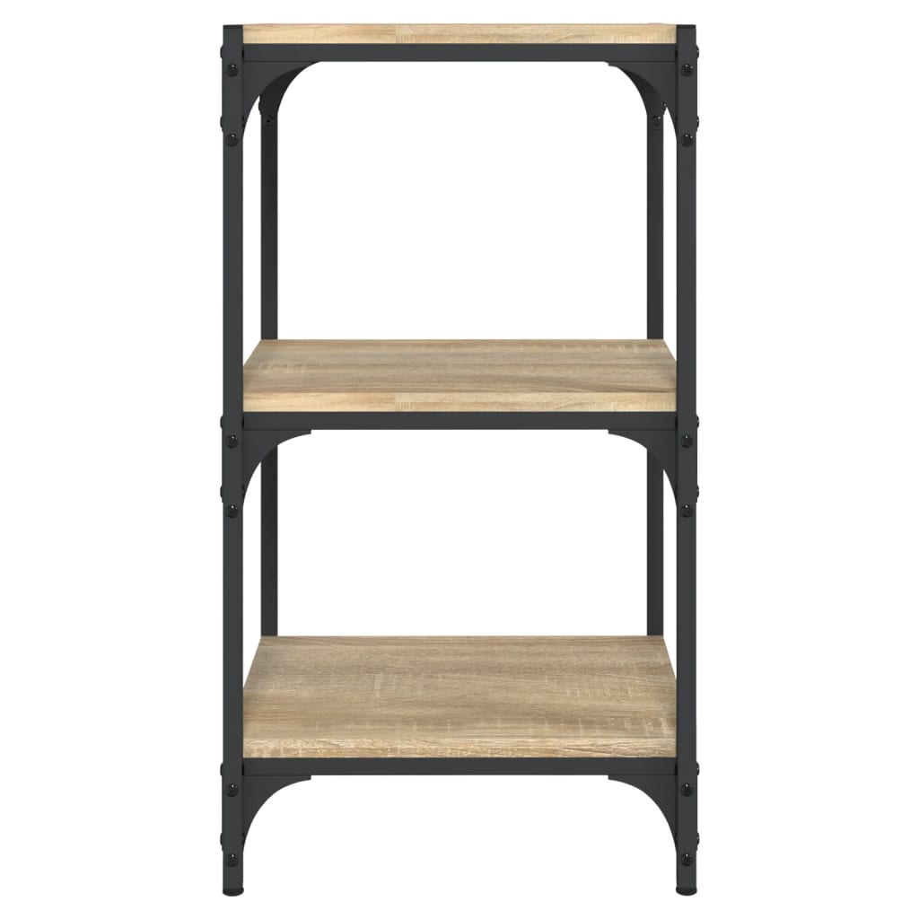 Book Cabinet 40x33x70.5 cm Engineered Wood and Steel Sonoma Oak 40 cm