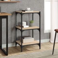Book Cabinet 40x33x70.5 cm Engineered Wood and Steel Sonoma Oak 40 cm