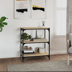 Book Cabinet 40x33x70.5 cm Engineered Wood and Steel Sonoma Oak 60 cm