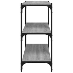 vidaXL Book Cabinet Grey Sonoma 60x33x70.5 cm Engineered Wood and Steel 6