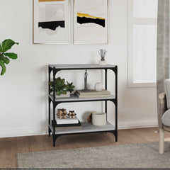 vidaXL Book Cabinet Grey Sonoma 60x33x70.5 cm Engineered Wood and Steel 1