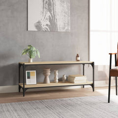 vidaXL TV Cabinet Sonoma Oak 100x33x41 cm Engineered Wood and Steel 3