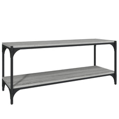 vidaXL TV Cabinet Grey Sonoma 100x33x41 cm Engineered Wood and Steel 2