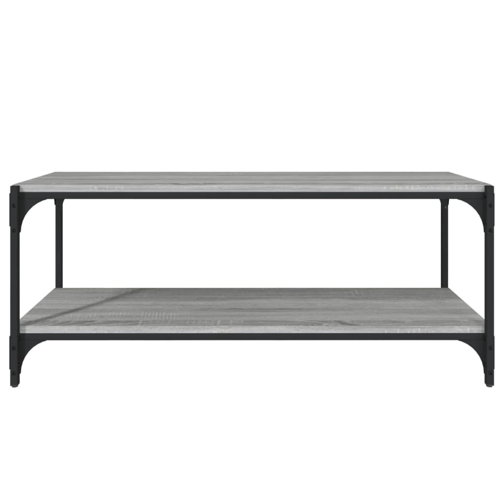 vidaXL TV Cabinet Grey Sonoma 100x33x41 cm Engineered Wood and Steel 4