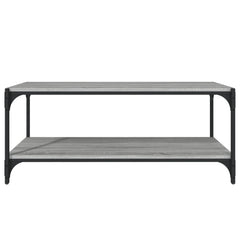 vidaXL TV Cabinet Grey Sonoma 100x33x41 cm Engineered Wood and Steel 4