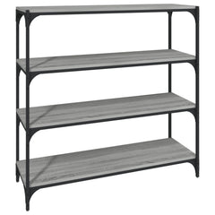 vidaXL Book Cabinet Grey Sonoma 100x33x100 cm Engineered Wood and Steel 2